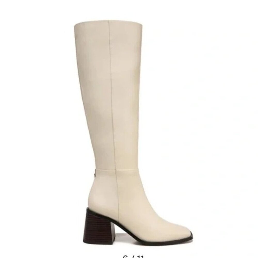 🆕SAM EDELMAN Wade Knee High Boot Ivory Off-White 8.5 - Picture 3 of 16